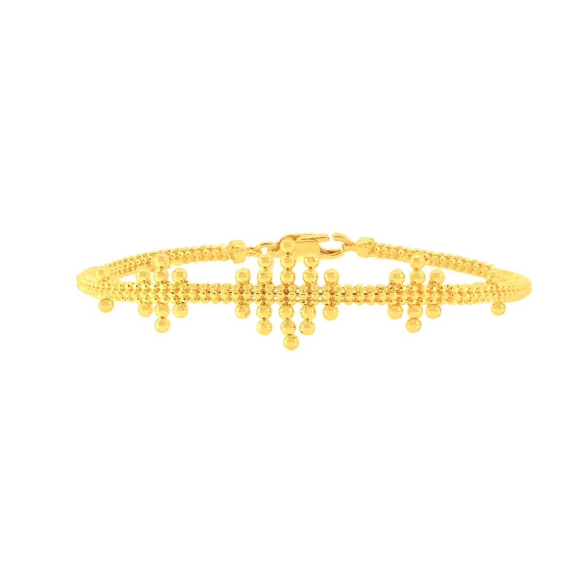 22K Yellow Gold Fancy Bracelets measuring 2.1mm thickness