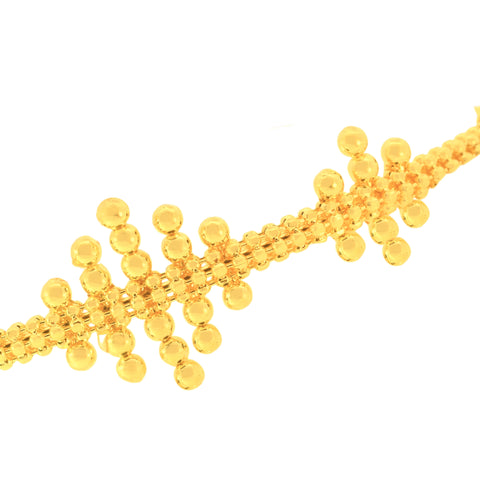 22K Yellow Gold Fancy Bracelets measuring 2.1mm thickness