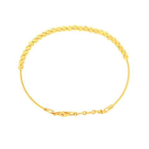 22K Yellow Gold Ball-Bead Bracelet