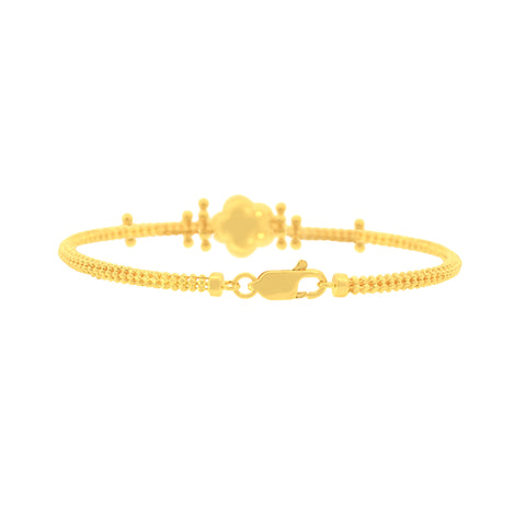 22K Yellow Gold Fancy Bracelet measuring 11mm thickness x 2.25 inch length