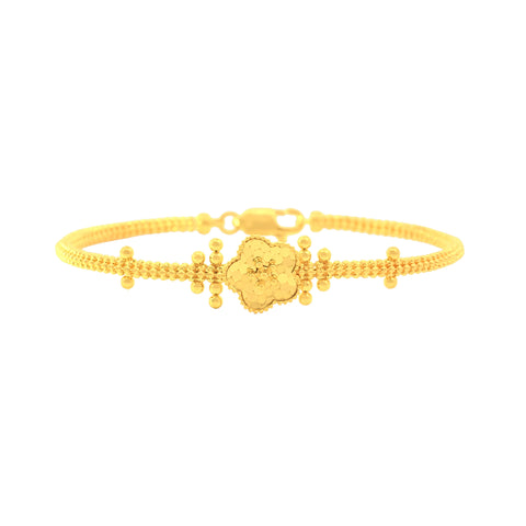 22K Yellow Gold Fancy Bracelet measuring 11mm thickness x 2.25 inch length