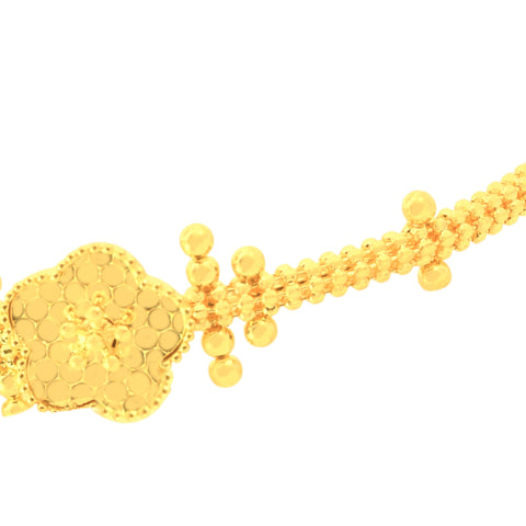 22K Yellow Gold Fancy Bracelet measuring 11mm thickness x 2.25 inch length