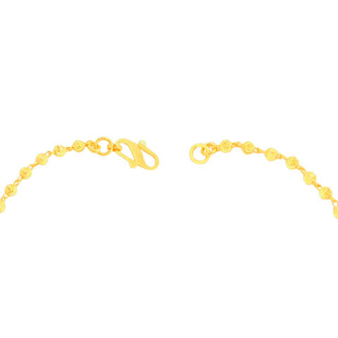 22K Yellow Gold Ball-Bead Bracelets measuring 2.6mm thickness x 7.5 inch length