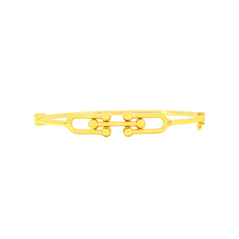 22K Yellow Gold Fancy Bracelet measuring 10mm thickness x 2.25inch length