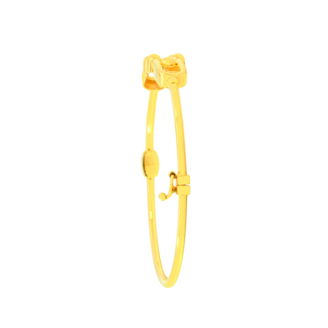 22K Yellow Gold Fancy Bracelet measuring 10mm thickness x 2.25inch length