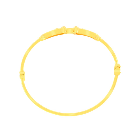 22K Yellow Gold Fancy Bracelet measuring 10mm thickness x 2.25inch length