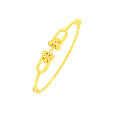 22K Yellow Gold Fancy Bracelet measuring 10mm thickness x 2.25inch length