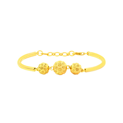 22K Yellow Gold Fancy Bracelets measuring 10mm thickness x 2.4inch length