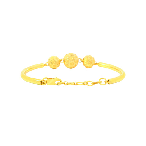 22K Yellow Gold Fancy Bracelets measuring 10mm thickness x 2.4inch length