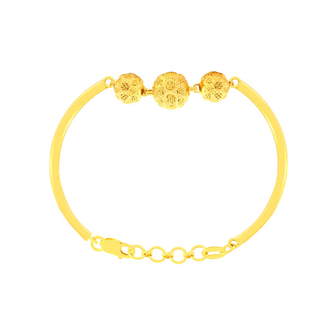 22K Yellow Gold Fancy Bracelets measuring 10mm thickness x 2.4inch length