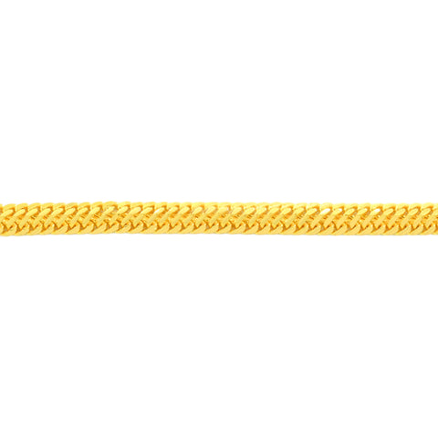 22K Yellow Gold Fancy Men's Bracelets measuring 3.6mm thickness x 8.5 inch length