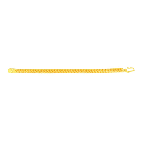 22K Yellow Gold Fancy Men's Bracelets measuring 3.3mm thickness x 8.3 inch length