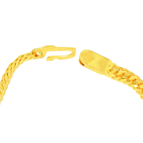 22K Yellow Gold Fancy Men's Bracelets measuring 3.3mm thickness x 8.3 inch length