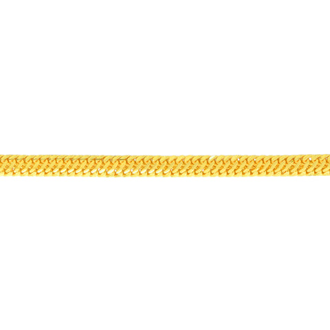22K Yellow Gold Fancy Men's Bracelet measuring 3.3mm thickness x 8.5 inch length