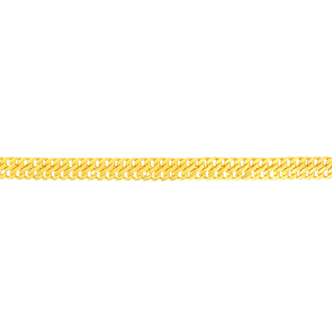 22K Yellow Gold Fancy Men's Bracelet measuring 2.1mm thickness x 9.02 inch length