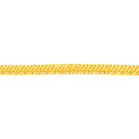 22K Yellow Gold Fancy Men's Bracelets measuring 4.7mm thickness x 9 inch length