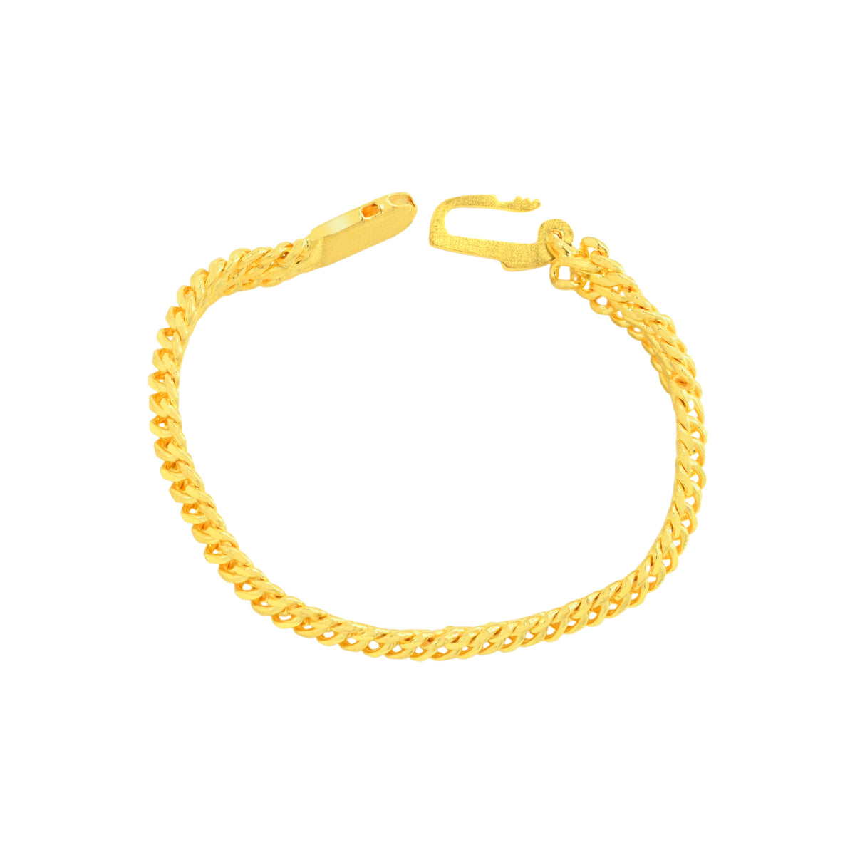22K Yellow Gold Fancy Men's Bracelets measuring 4.7mm thickness x 9 inch length
