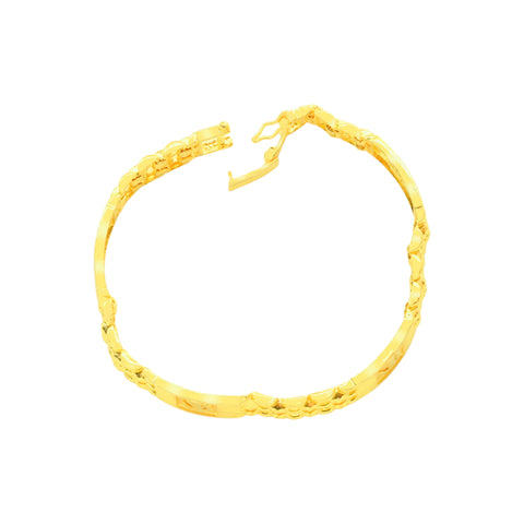 22K Yellow Gold Men's Religious Bracelet measuring 3.3mm thickness x 7.5 inch length