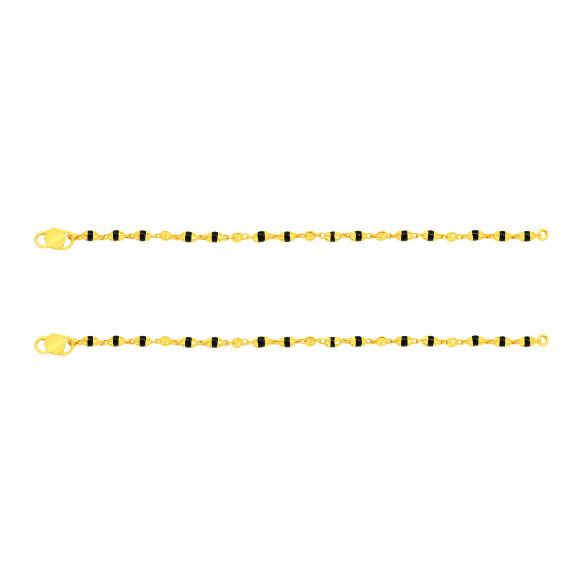 22k Yellow Gold Childrens Bracelet Pair weighing approximately 5.56g