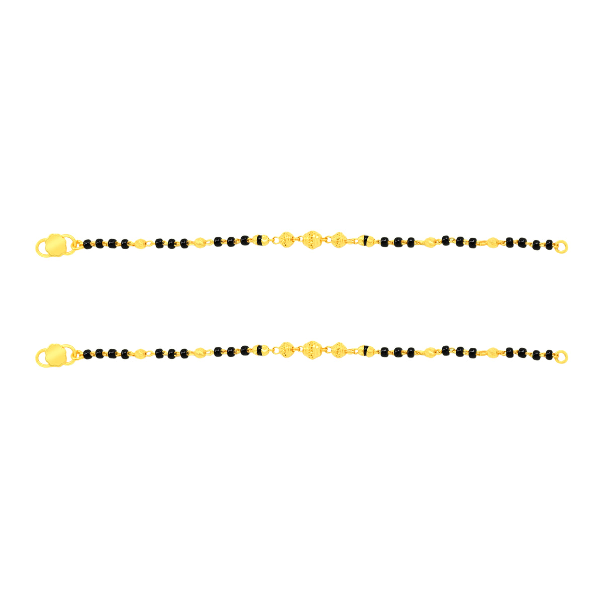 22k Yellow Gold Childrens Bracelet Pair weighing approximately 4.5g