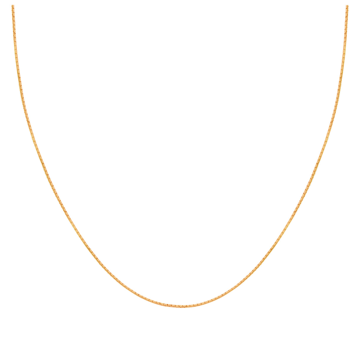 22K Gold Sleek 16 Inch Snake Chain