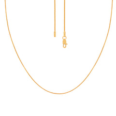 22K Gold Sleek 16 Inch Snake Chain