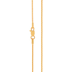 22K Gold Sleek 16 Inch Snake Chain