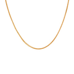22K Gold Classy 18 Inch Bismark Square Chain