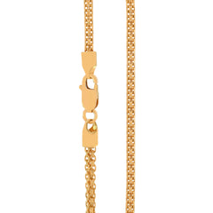 22K Gold Classy 18 Inch Bismark Square Chain