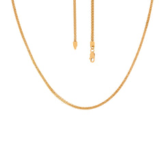 22K Gold Classy 18 Inch Bismark Square Chain