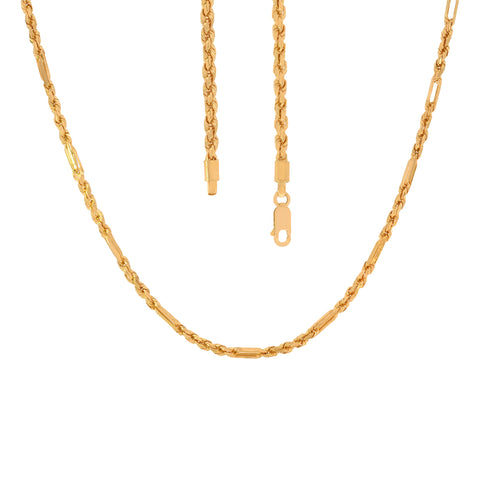 27'' Fancy Rope Yellow Gold 3MM