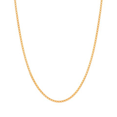 22K Gold Stylish 18 Inch Box Chain