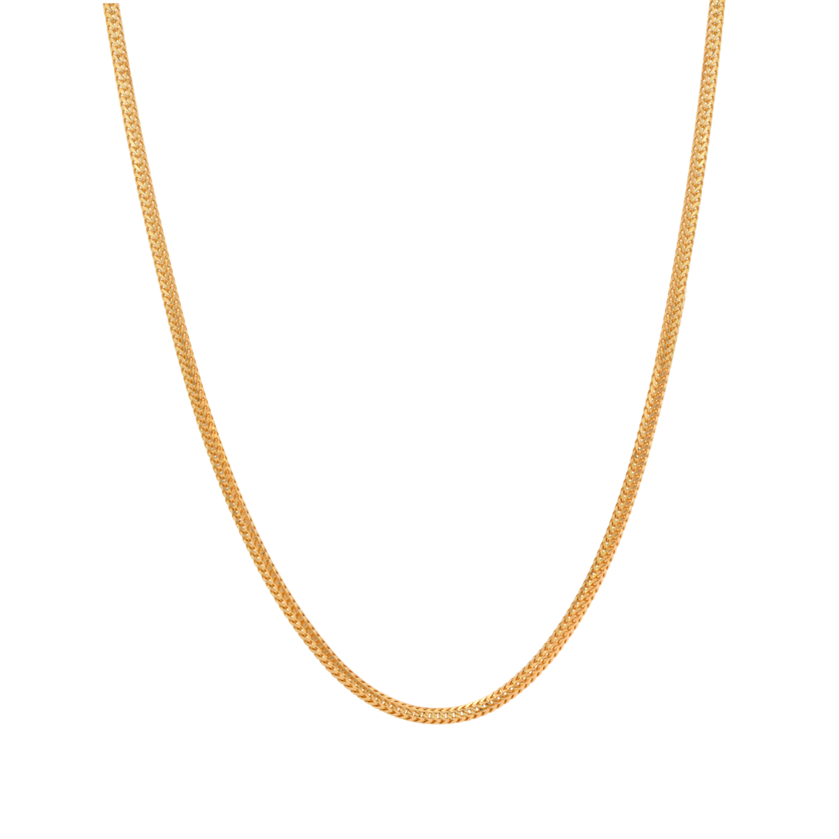 22K Gold Fox Chain 18 Inches