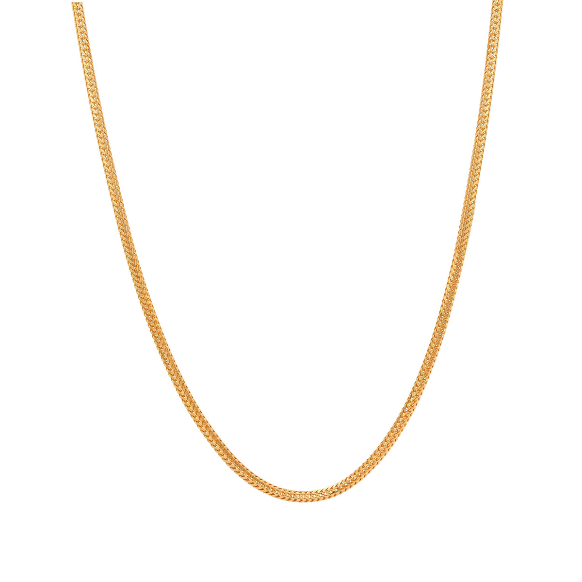 22K Gold Fox Chain 18 Inches