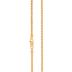 22K Gold 24 Inches Solid Rope Chain