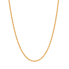 22K Gold Dainty Rope Chain 18 Inches