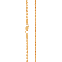 22K Gold Dainty Rope Chain 18 Inches