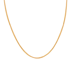 22K Gold Classic Foxtail Chain 20 Inches