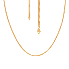 22K Gold Classic Foxtail Chain 20 Inches