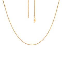 22K Gold Light Foxtail Chain 16 Inches