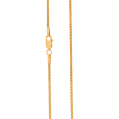 22k Yellow Gold Round Fox Chain measuring 2mm width x 18 inch length