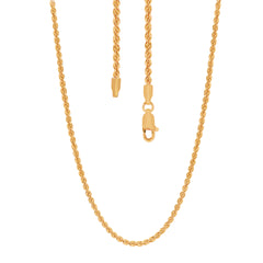 22K Gold 30 Inch Solid Rope Chain
