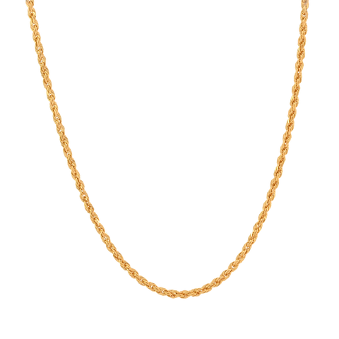 16'' Rope Yellow Gold 2.7MM