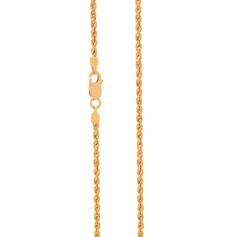 16'' Rope Yellow Gold 2.7MM