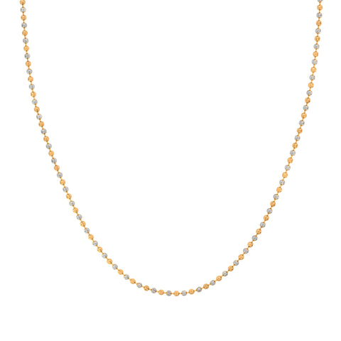 20'' Ball Bead Two Tone Gold 2.5MM