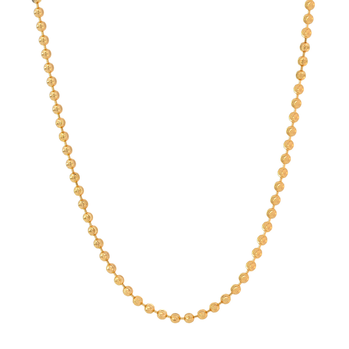 20'' Ball Bead Yellow Gold 2MM