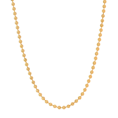 20'' Ball Bead Yellow Gold 2MM