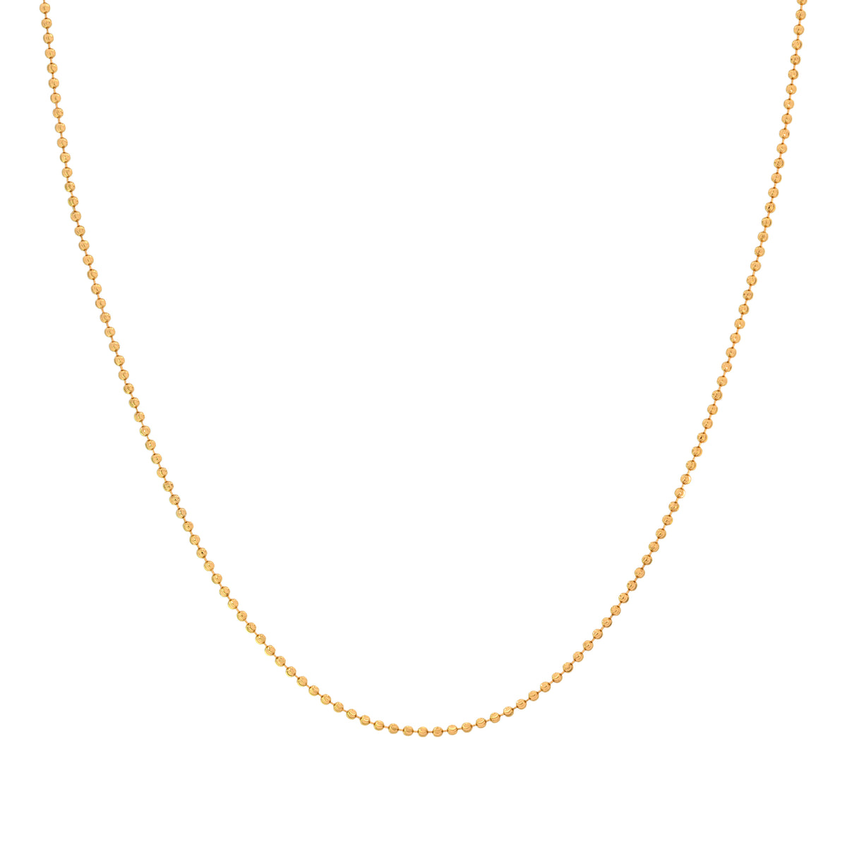 18'' Ball Bead Yellow Gold 1.5MM