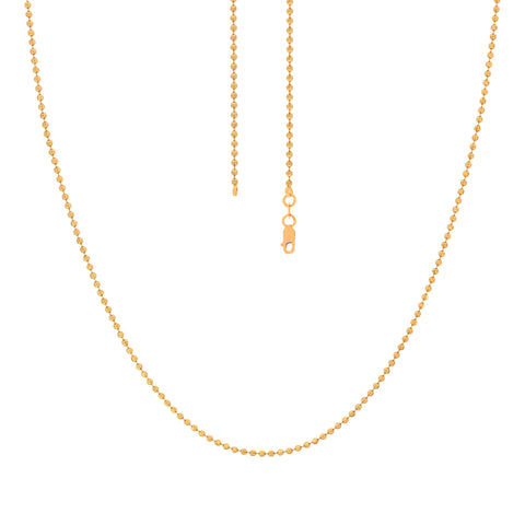 20'' Ball Bead Yellow Gold 1.5MM
