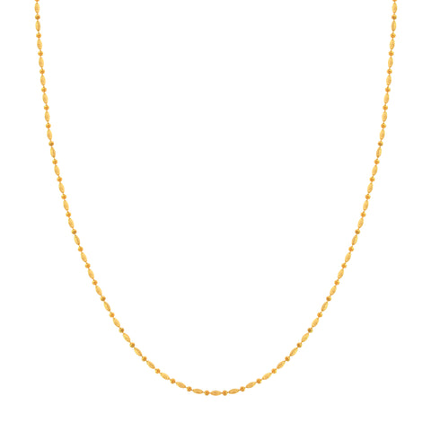 18'' Ball Bead Yellow Gold 2MM